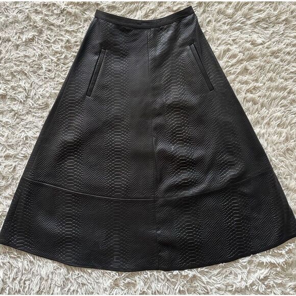 Embossed Python Circle Skirt - Picture 7 of 11